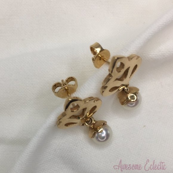 James Avery JA 14k Pearl Drop Earrings - EXTREMELY RARE - Great Gift! - Picture 8 of 9